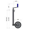 48mm 500kg Heavy Duty Serrated Jockey Wheel Assembley - Image 2