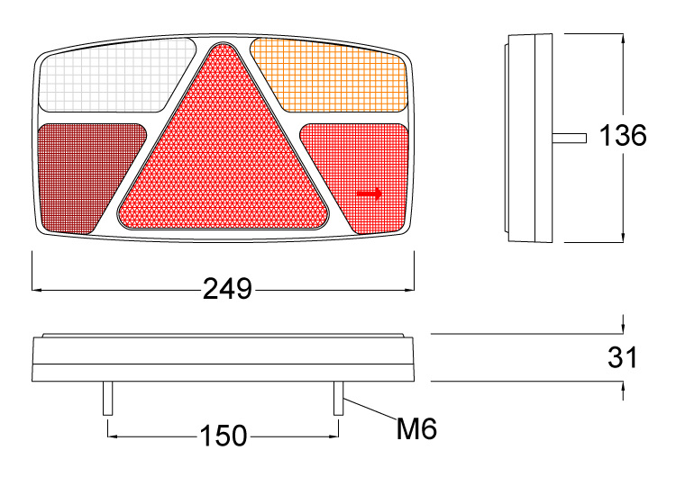 10-30V LED Right Hand Rear Combination Lamp - Image 2