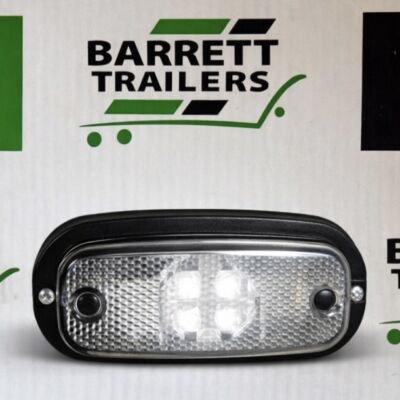 Perei 12/24V Clear LED Front Marker Lamp FM20