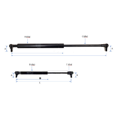 Ramp Gas Spring 2100N Brian James Cargo Shifter & RT4/5/6 Ramp Tailgates - Image 2